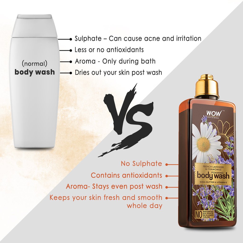 WoW French Lavender & Chamomile Foaming Body Wash