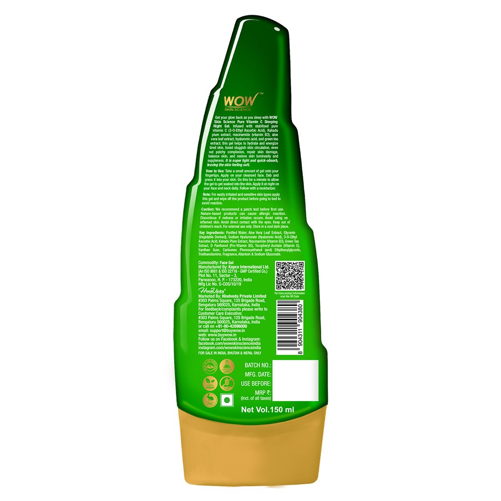 WoW Pure Vitamin C Sleeping Night Gel with Aloe Vera