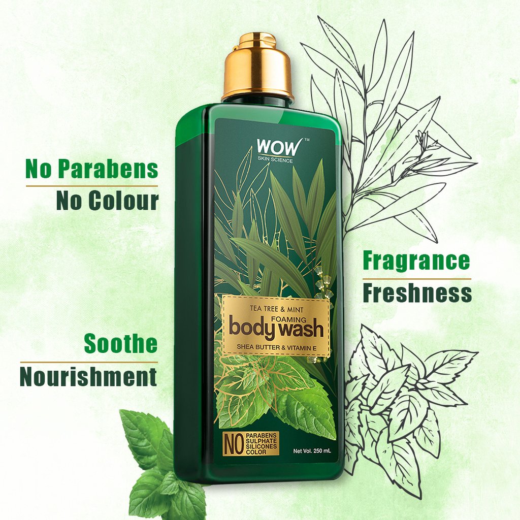 WoW Tea Tree & Mint Foaming Body Wash
