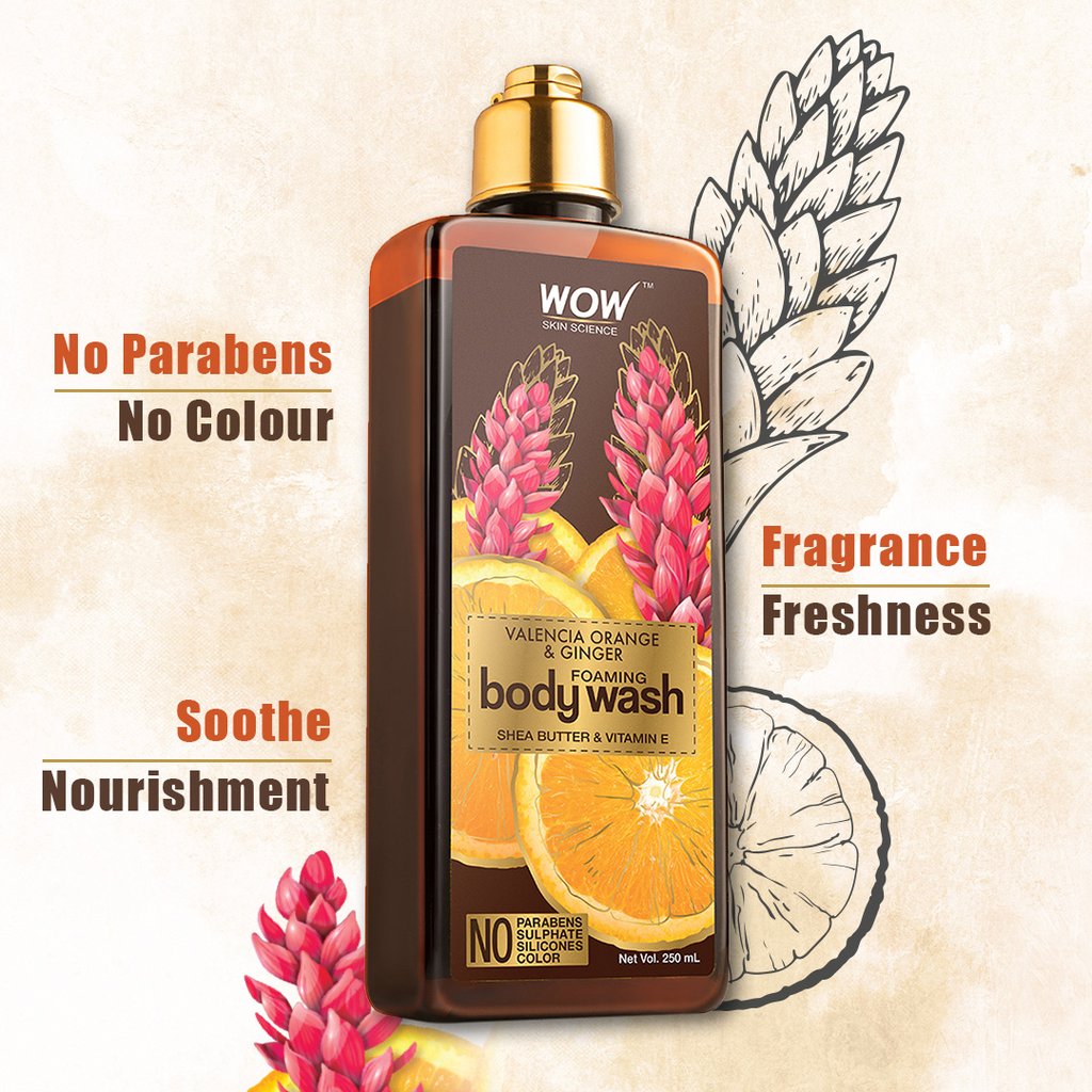 WoW Valencia Orange & Ginger Foaming Body Wash