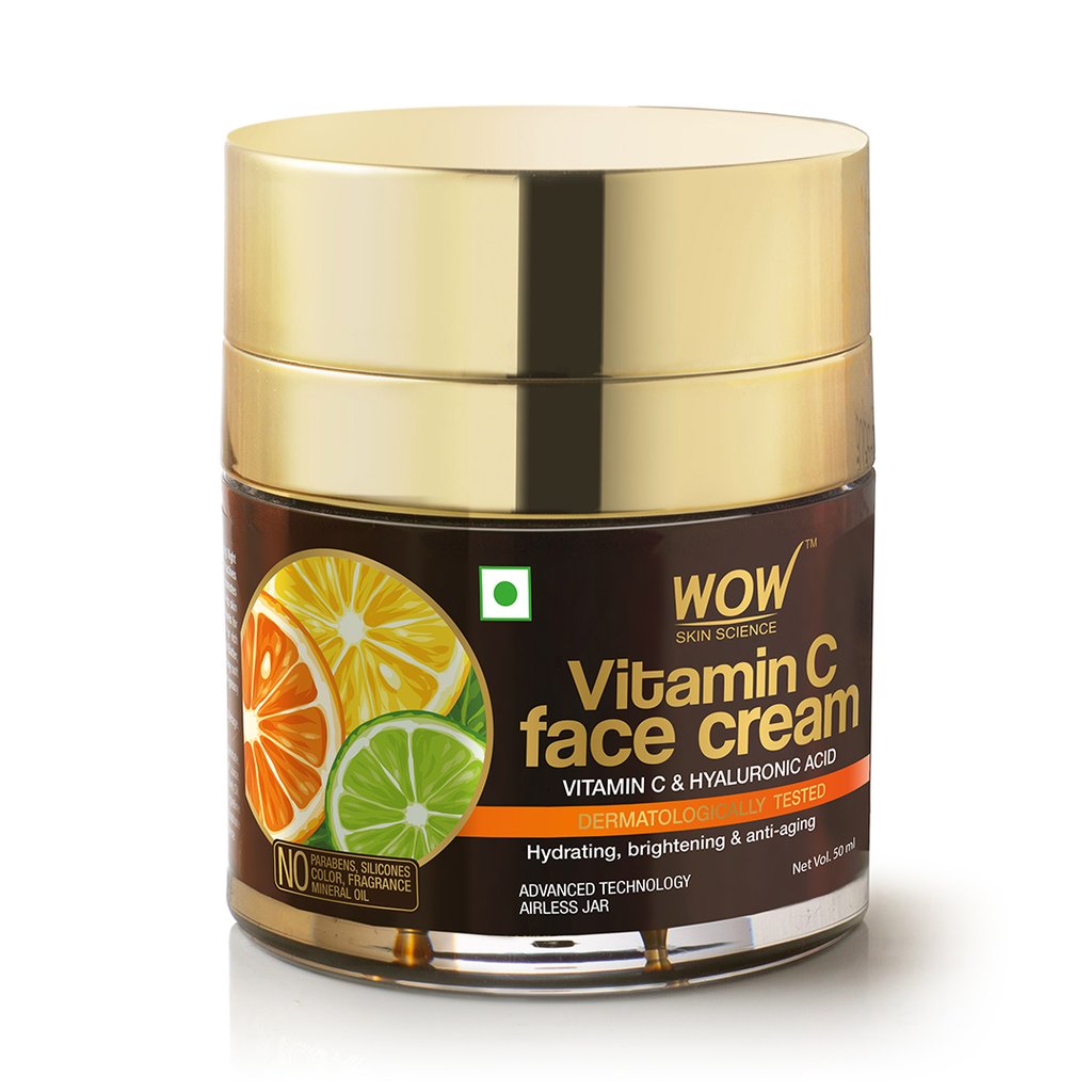 WoW Vitamin C Face Cream, Oil Free, Quick Absorbing
