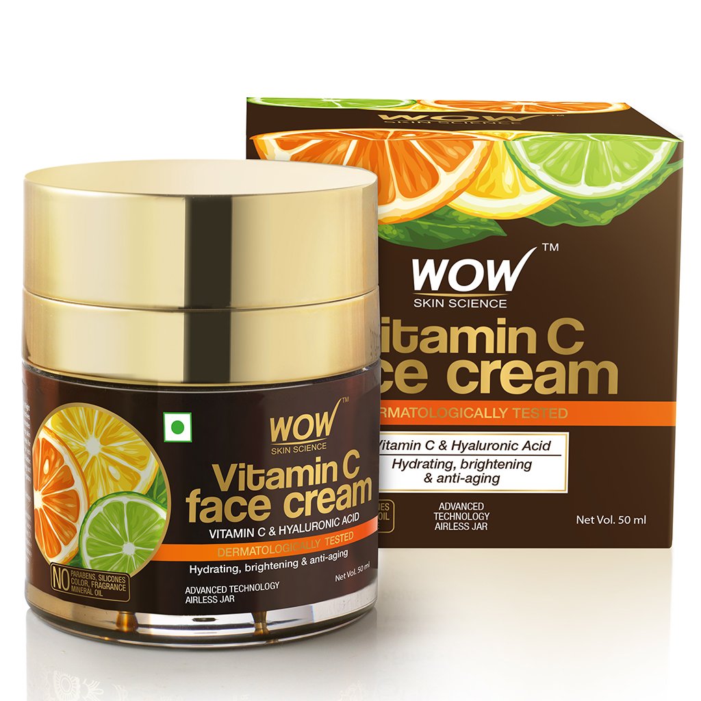 WoW Vitamin C Face Cream, Oil Free, Quick Absorbing