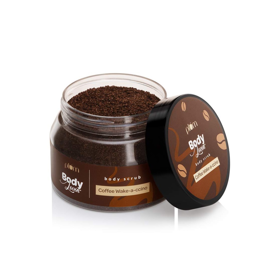 Plum Goodness Plum 100% Vegan BodyLovin Coffee Wake-a-ccino Body Scrub | For All Skin Types
