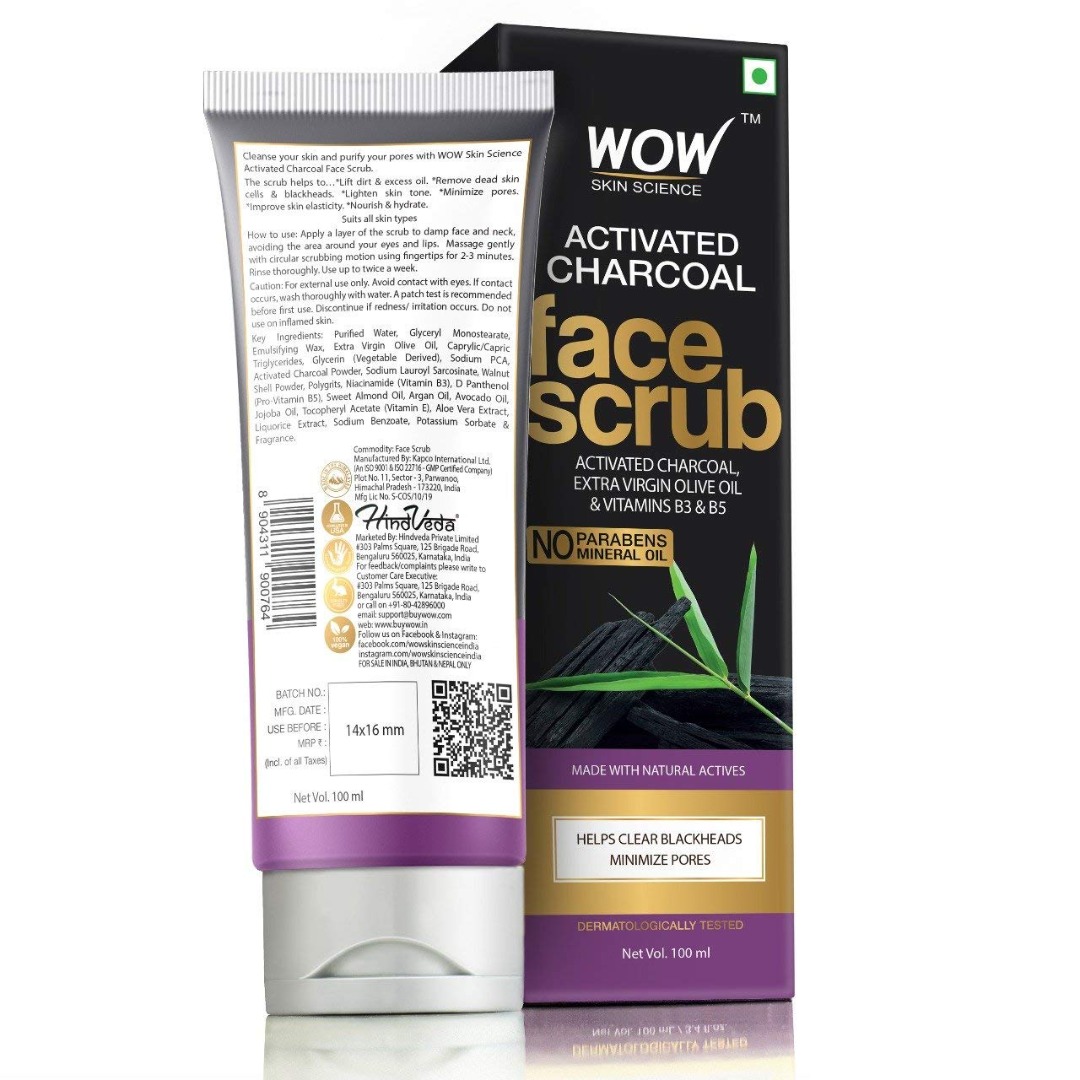 WoW Activated Charcoal Face Scrub