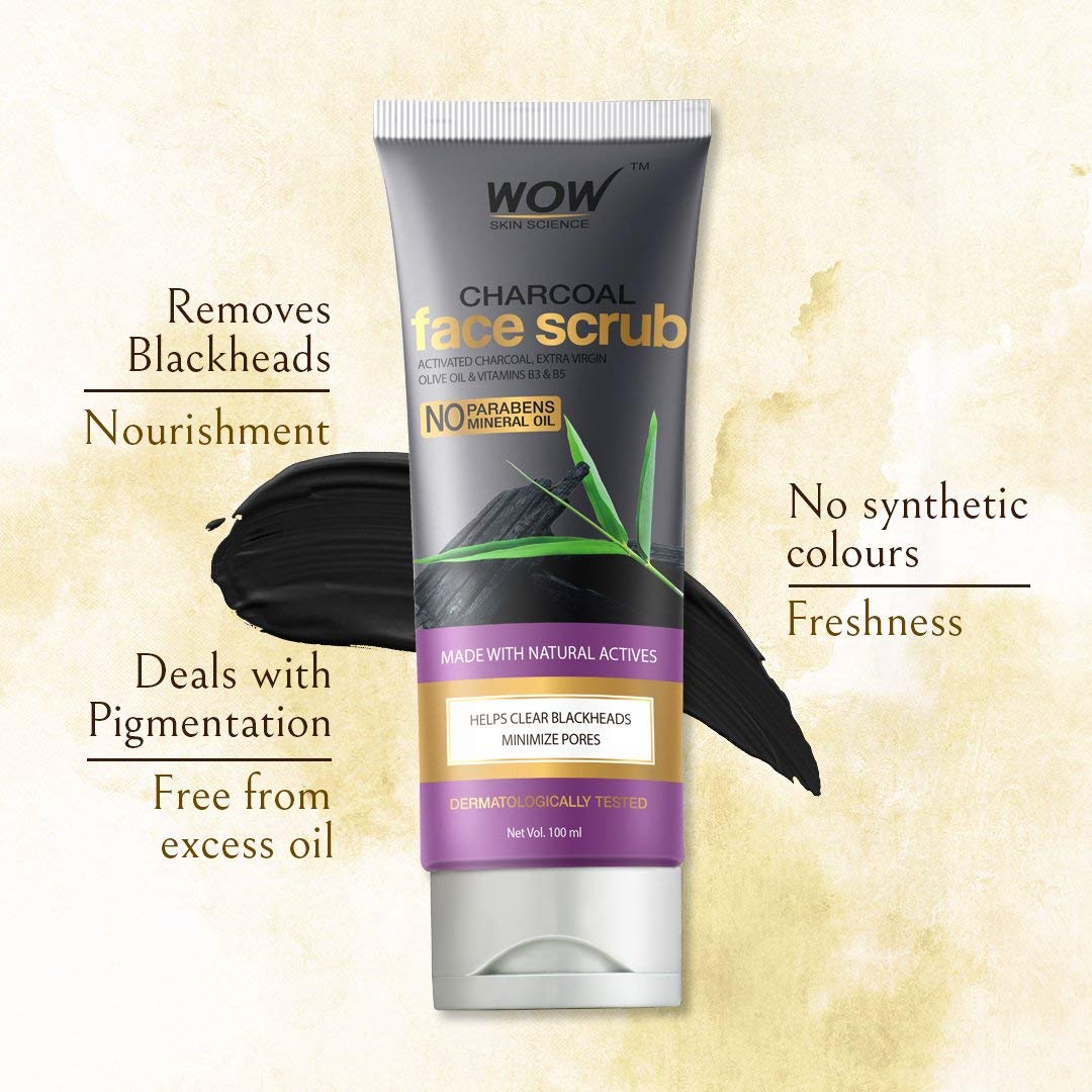 WoW Activated Charcoal Face Scrub