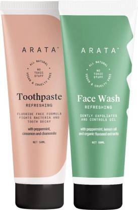 Arata Face wash and Toothpaste Combo | For All Skin Types