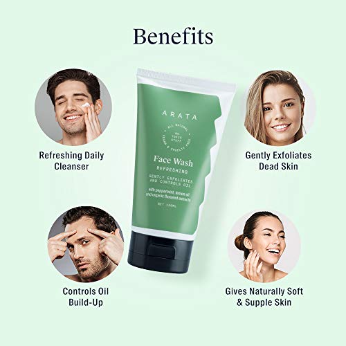 Arata Refreshing Face Wash | Natural Plant Based Cleanser for Daily Skincare