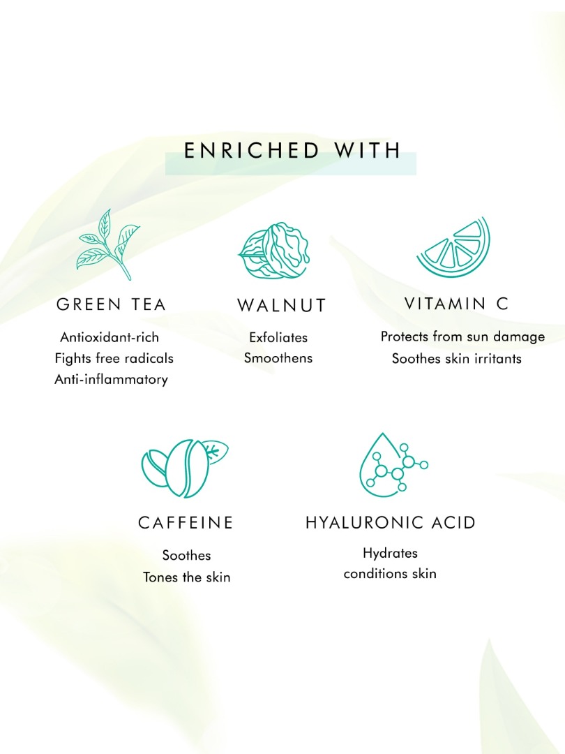 Mcaffeine Naked Detox Green Tea Face Scrub with Vitamin C & Hyaluronic Acid