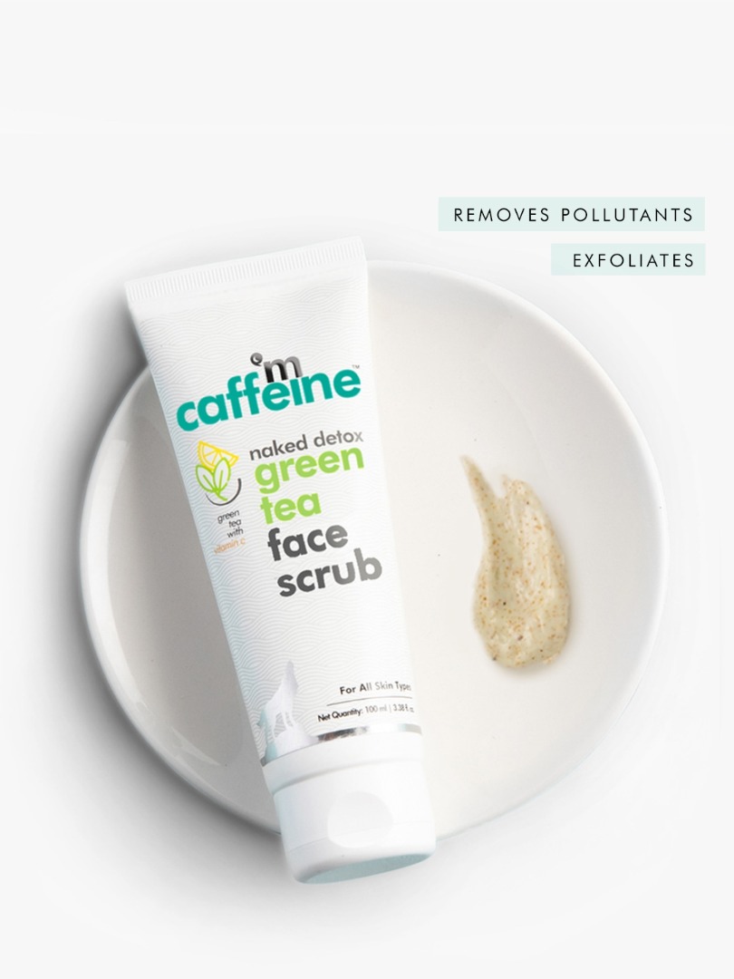 Mcaffeine Naked Detox Green Tea Face Scrub with Vitamin C & Hyaluronic Acid