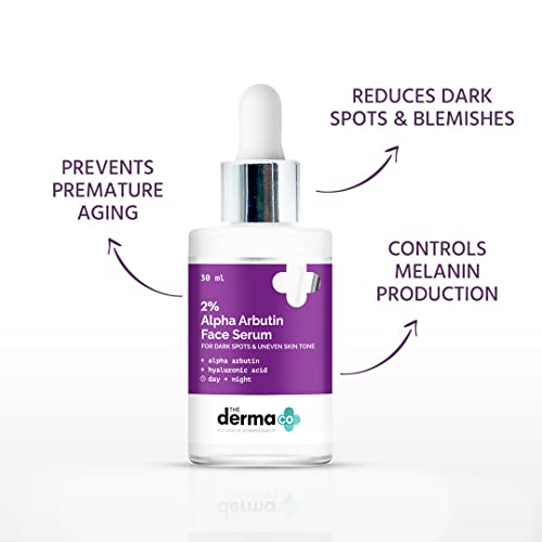 The Derma Co 2% Alpha Arbutin Face Serum for Dark Spots & Uneven Skin Tone