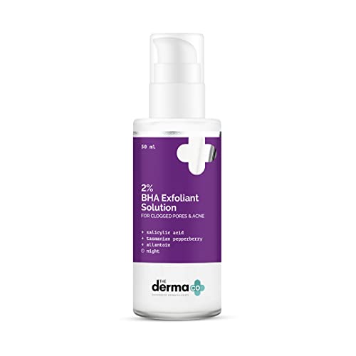 The Derma Co 2% BHA Exfoliant Solution with Salicylic Acid & Tasmanian Pepperberry For Clogged Pores & Acne