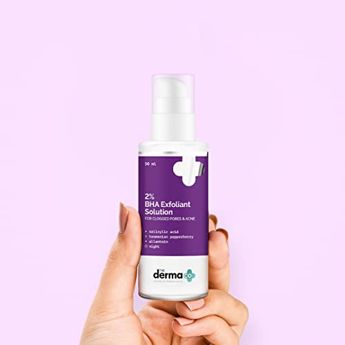 The Derma Co 2% BHA Exfoliant Solution with Salicylic Acid & Tasmanian Pepperberry For Clogged Pores & Acne