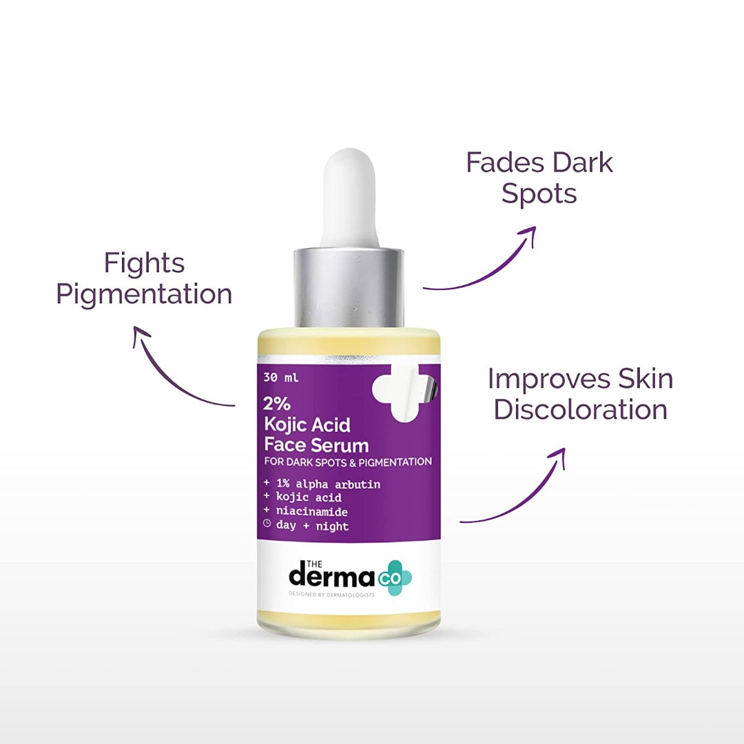 The Derma Co 2% Kojic Acid Face Serum with 1% Alpha Arbutin & Niacinamide for Dark Spots And Pigmentation