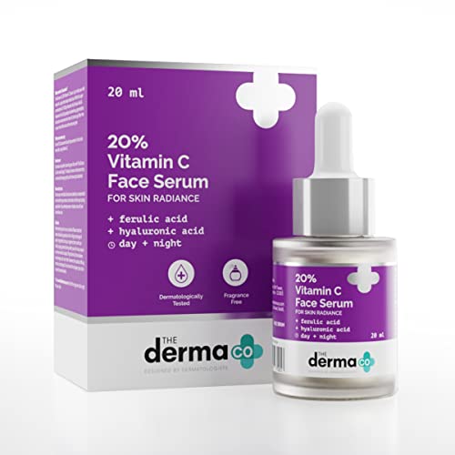 The Derma Co 20% Vitamin C Face Serum for Men and Women for Skin Radiance