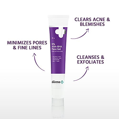 The Derma Co 5% AHA-BHA Face Gel for Active Acne