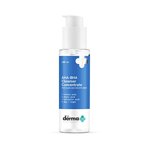 The Derma Co AHA BHA Cleanser Concentrate with Lactic, Malic, & Salicylic Acid For Clear & Smooth Skin