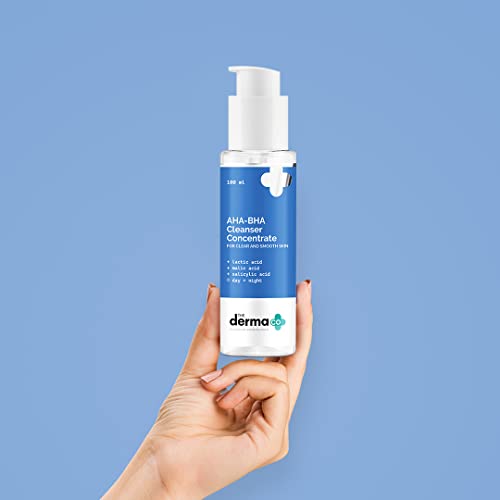 The Derma Co AHA BHA Cleanser Concentrate with Lactic, Malic, & Salicylic Acid For Clear & Smooth Skin