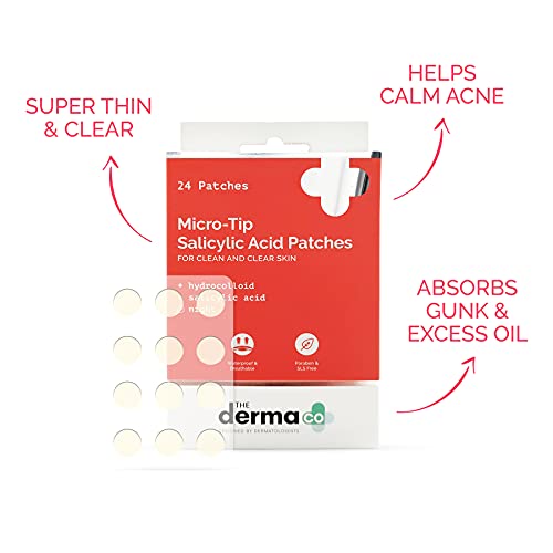The Derma Co Micro-Tip Salicylic Acid Acne Pimple Patches with Hydrocolloid for Clean & Clear Skin