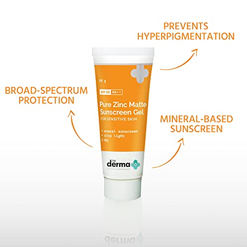 The Derma Co Pure Zinc Matte Sunscreen Gel with SPF 30