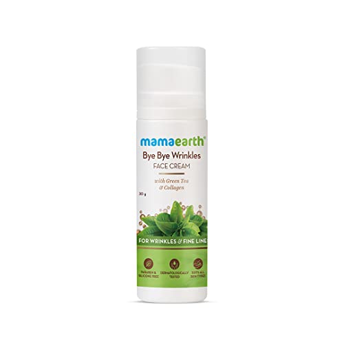 MamaEarth Bye Bye Wrinkles Face Cream with gmreen Tea & Collagen for Wrinkles & Fine Lines