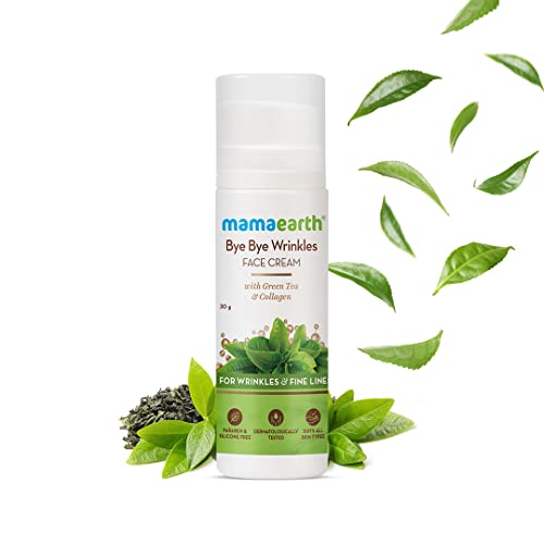 MamaEarth Bye Bye Wrinkles Face Cream with gmreen Tea & Collagen for Wrinkles & Fine Lines