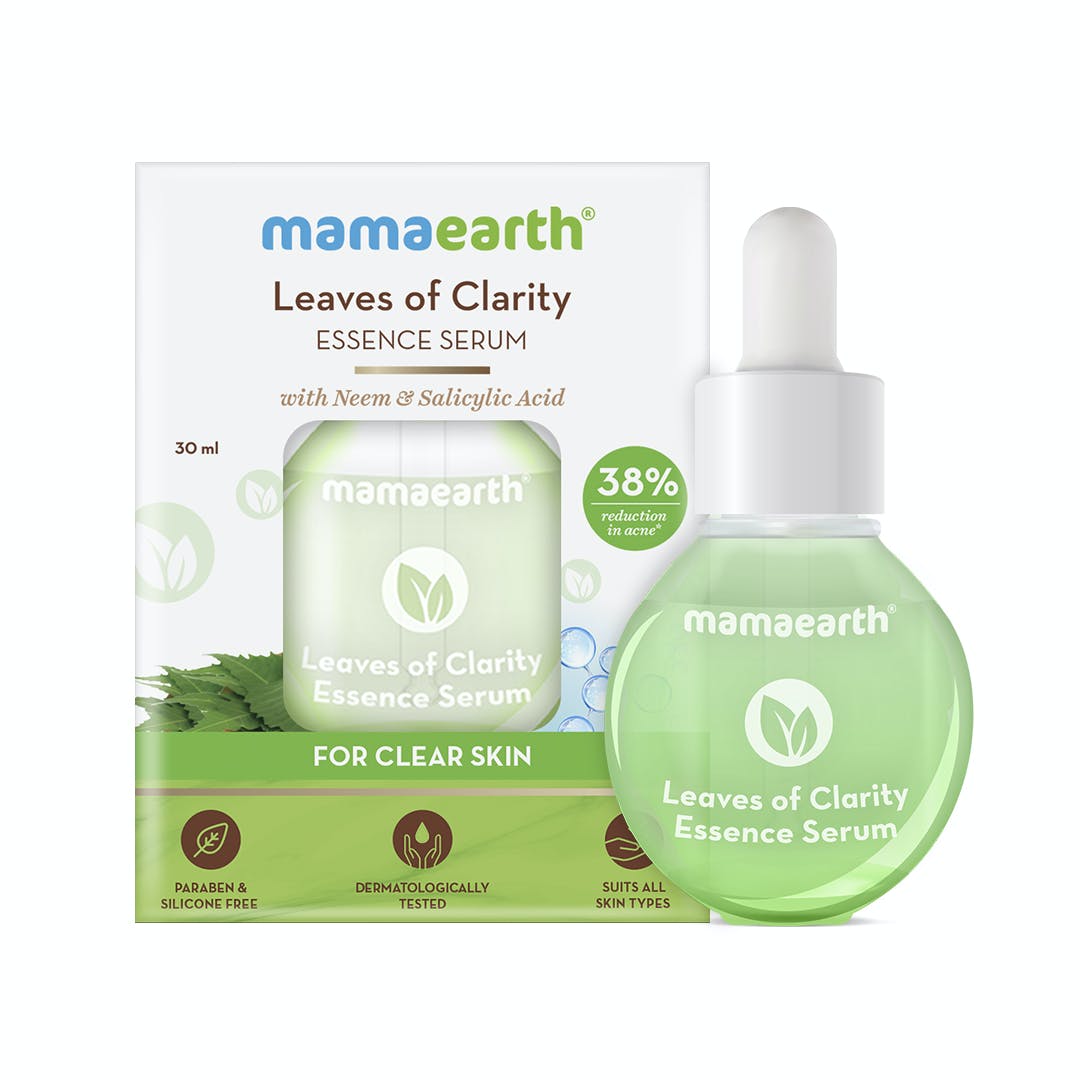 MamaEarth Leaves of Clarity Essence Serum with Neem & Salicylic Acid for Clear Skin