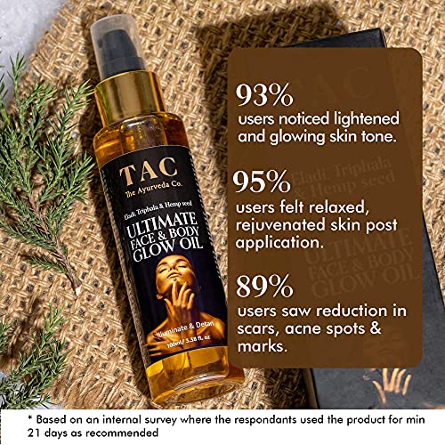 TAC Nalpamaradi Glow Oil for Brightening and Glowing Skin with Peepal and Curcumin