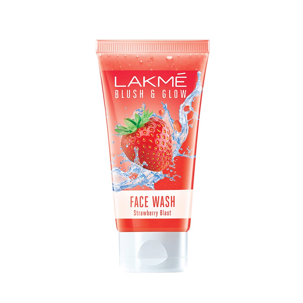 Lakme Blush & Glow Strawberry Freshness Gel Face Wash with Strawberry Extracts, 100 gm