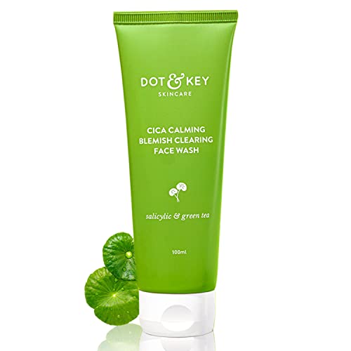 Dot & Key CICA Face Wash for Acne Prone Skin, 2% Salicylic Acid Face Wash for Men