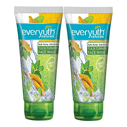 Everyuth Naturals Anti Acne, Anti Marks Tulsi Turmeric Face Wash, 150gm, Pack of 2