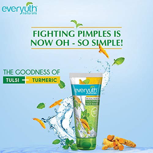 Everyuth Naturals Anti Acne, Anti Marks Tulsi Turmeric Face Wash, 150gm, Pack of 2