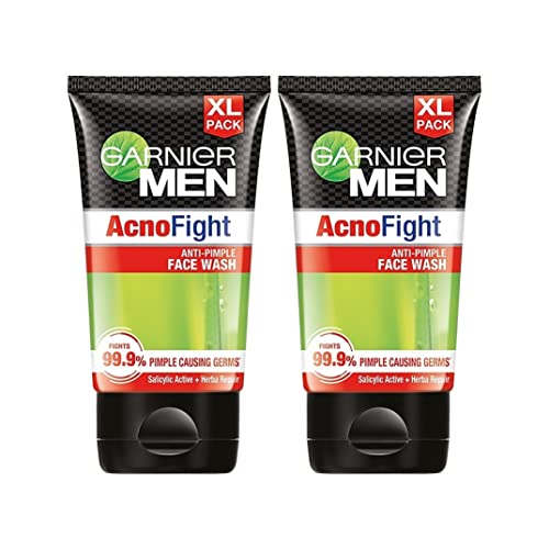 Garnier Men Anti-Pimple Face Wash, Repairs Skin & Balances Oils, AcnoFight, 150gm, Pack of 2