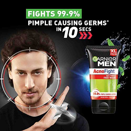 Garnier Men Anti-Pimple Face Wash, Repairs Skin & Balances Oils, AcnoFight, 150gm, Pack of 2