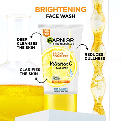 Garnier Skin Naturals Bright Complete Vitamin C Face Wash, For Brighter and Glowing Skin