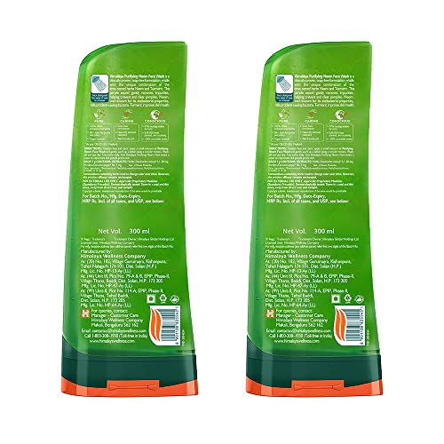 Himalaya Herbals Purifying Neem Face Wash, 300ml, Pack of 2