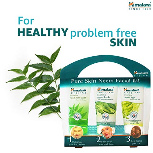 Himalaya Pure Skin Neem Facial Kit (Face Wash 50ml, Scrub 50g & Face Pack 50g)