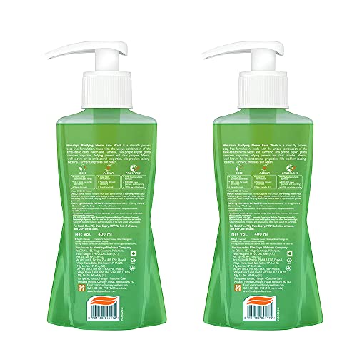 Himalaya Purifying Neem Face Wash, 400ml (Pack of 2)