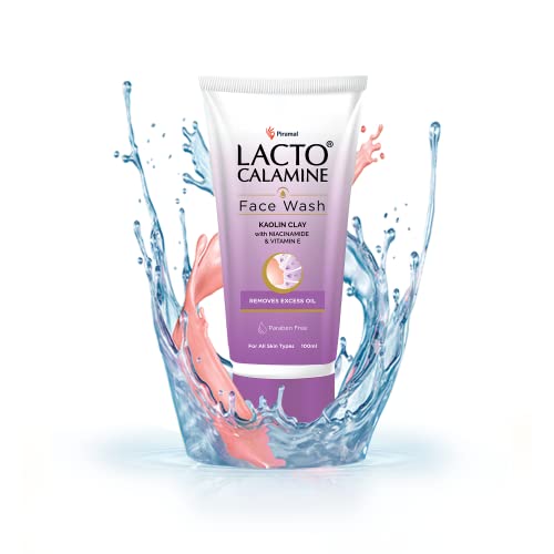 Lacto Calamine Daily Face Wash with Kaolin Clay, Niacinamide and Vitamin E for Oily Skin