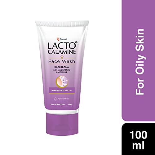 Lacto Calamine Daily Face Wash with Kaolin Clay, Niacinamide and Vitamin E for Oily Skin