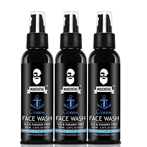 Muuchstac Ocean Face Wash for Men, 100ml (Pack of 3)