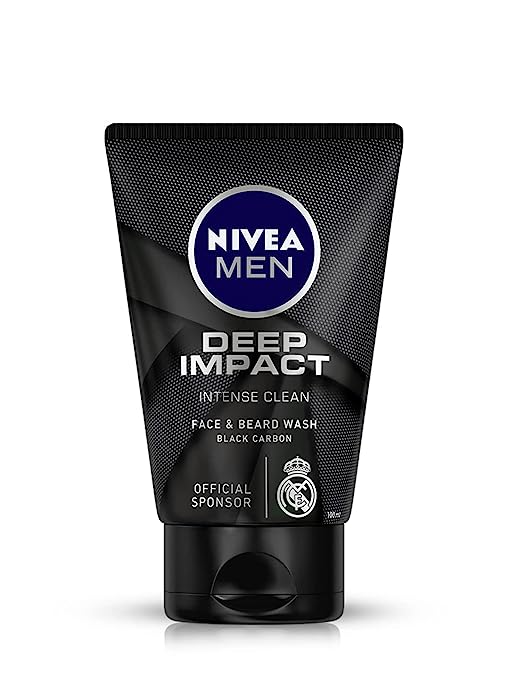 Nivea Men Face Wash, Deep Impact Intense Clean, For Beard & Face