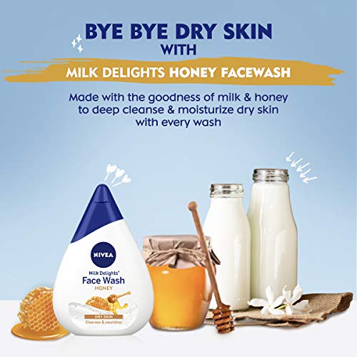 Nivea Women Face Wash For Dry Skin, Milk Delights Honey