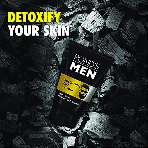 Ponds Men Pollution Out Activated Charcoal Deep Clean Face Wash