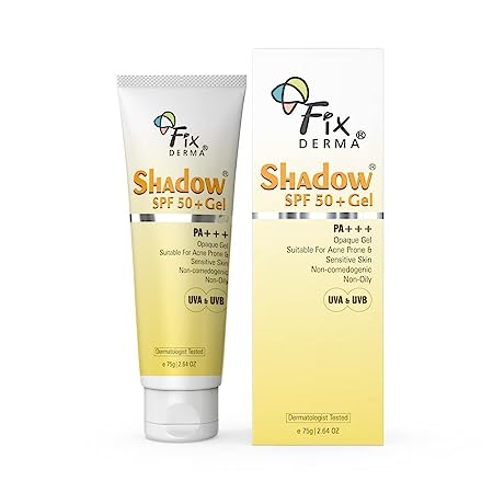 FIXDERMA Shadow Sunscreen SPF 50+ Gel For Oily Skin, 75gm