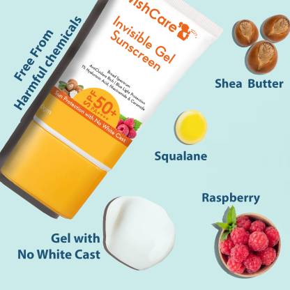 WishCare Invisible Gel Sunscreen SPF 50+ PA++++ Ultra Light Weight