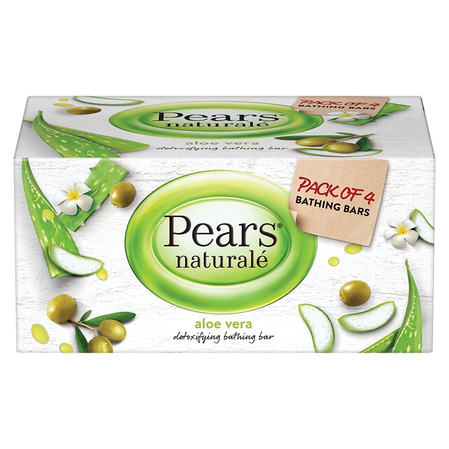 Pears Natural? Detoxifying Soap Bar, Pack of 4