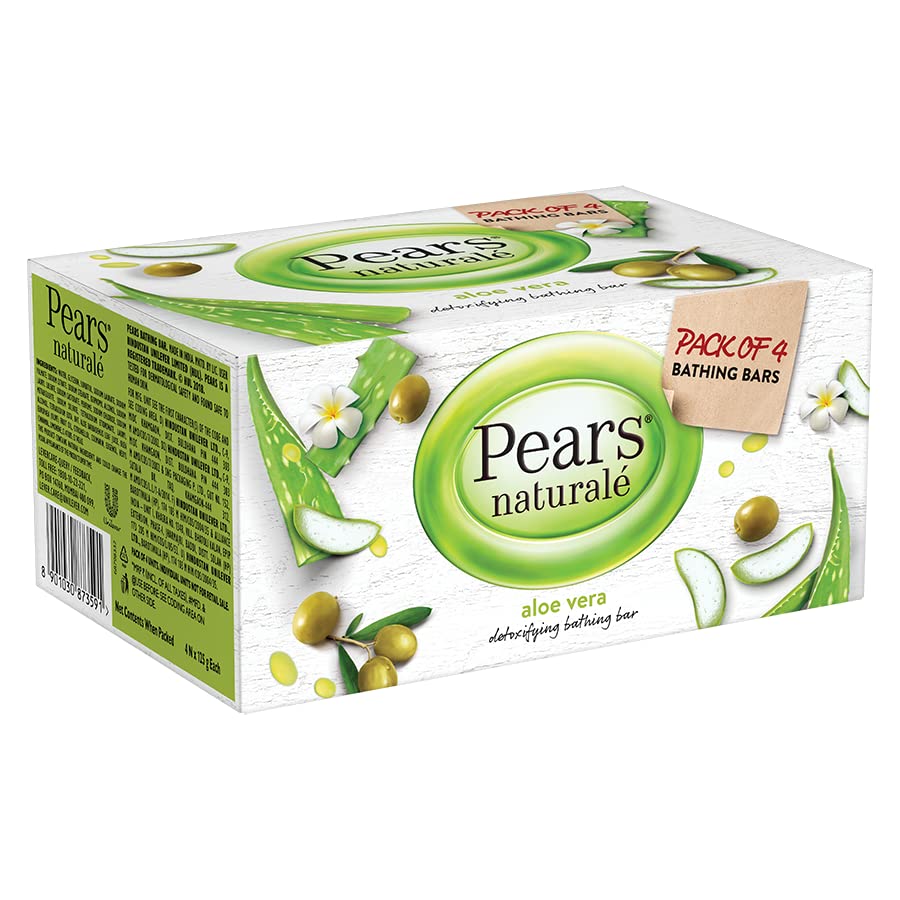 Pears Natural? Detoxifying Soap Bar, Pack of 4