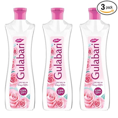 Dabur Gulabari Premium Rose Water, Pack of 3