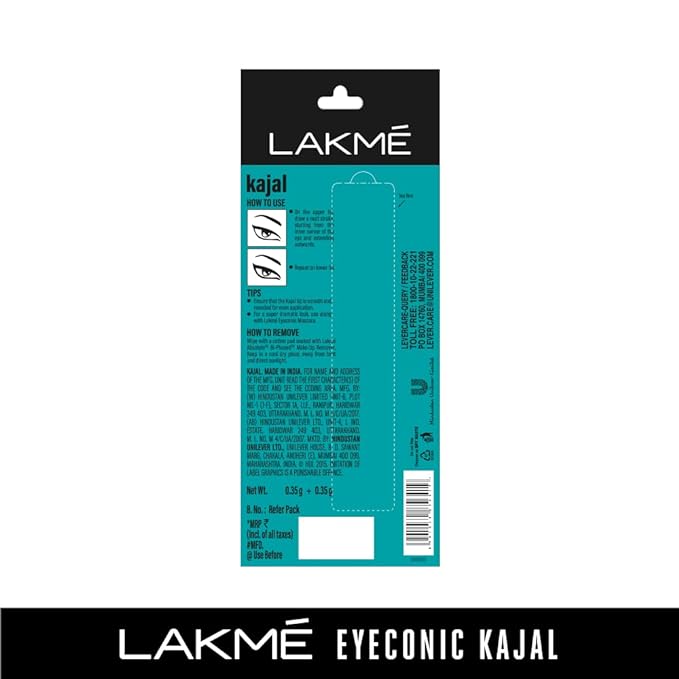Lakme Eyeconic Black Kajal, Pack of 2