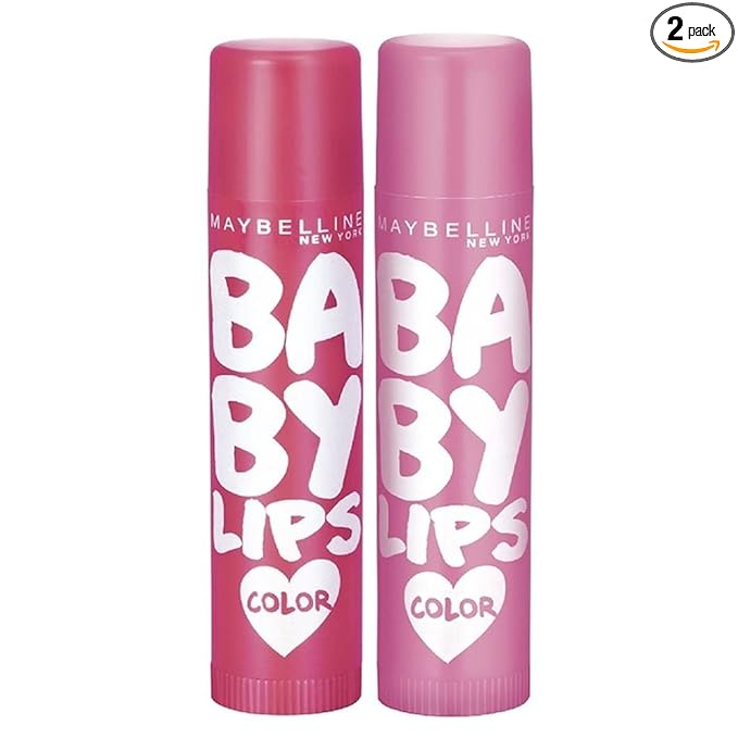 Maybelline New York Lip Balm, With SPF, Berry Crush & Baby Lips Pink Lolita, Pack of 2